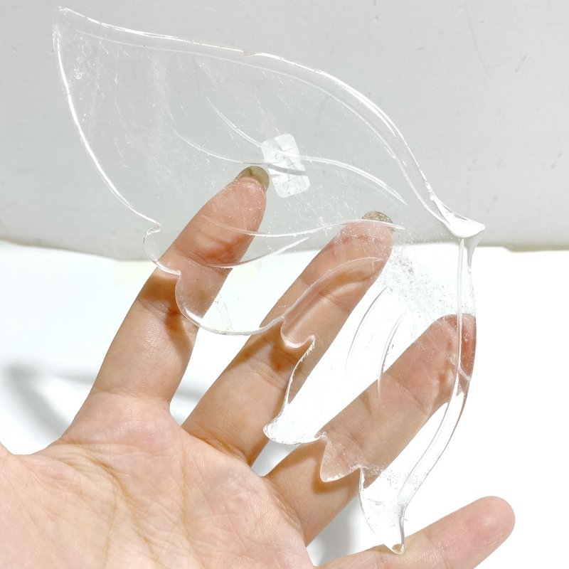 Clear Quartz Butterfly Wing Carving With Stand -Wholesale Crystals