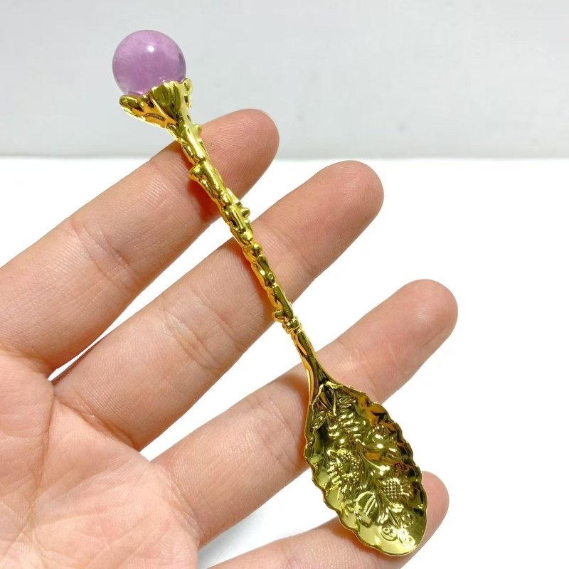 Colorful Fluorite Sphere Coffee Spoon Wholesale - Wholesale Crystals