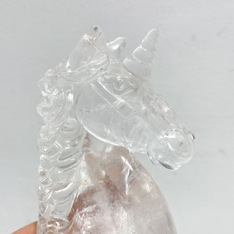 6 Pieces High Quality Clear Quartz Unicorn Carving