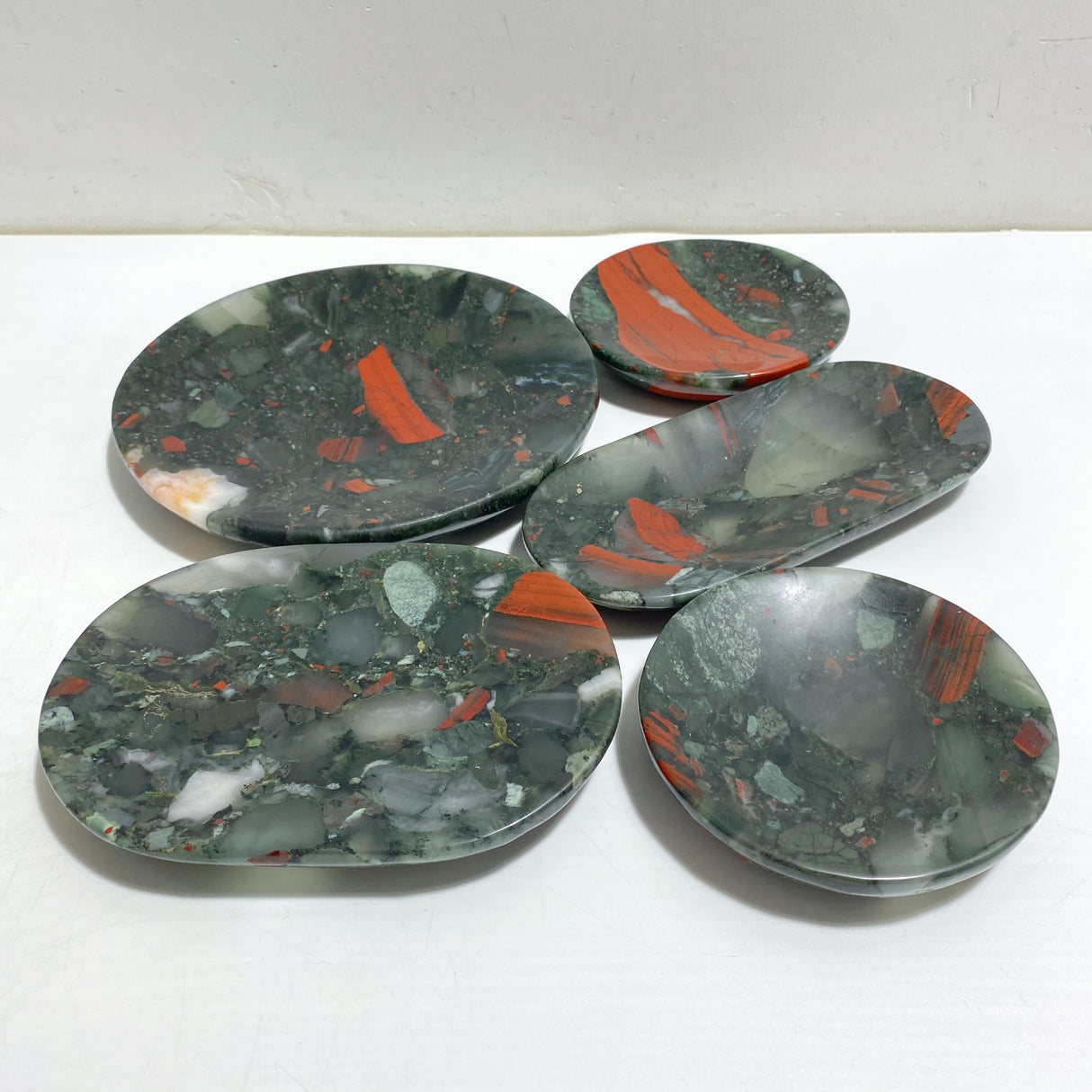5 Pieces Large Africa Blood Stone Plates
