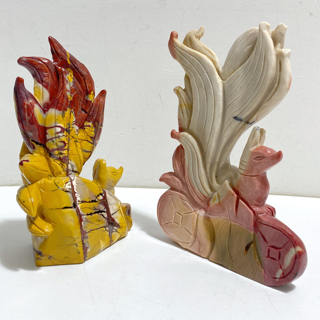 2 Pieces Mookaite Nine-tailed Fox Carving #6