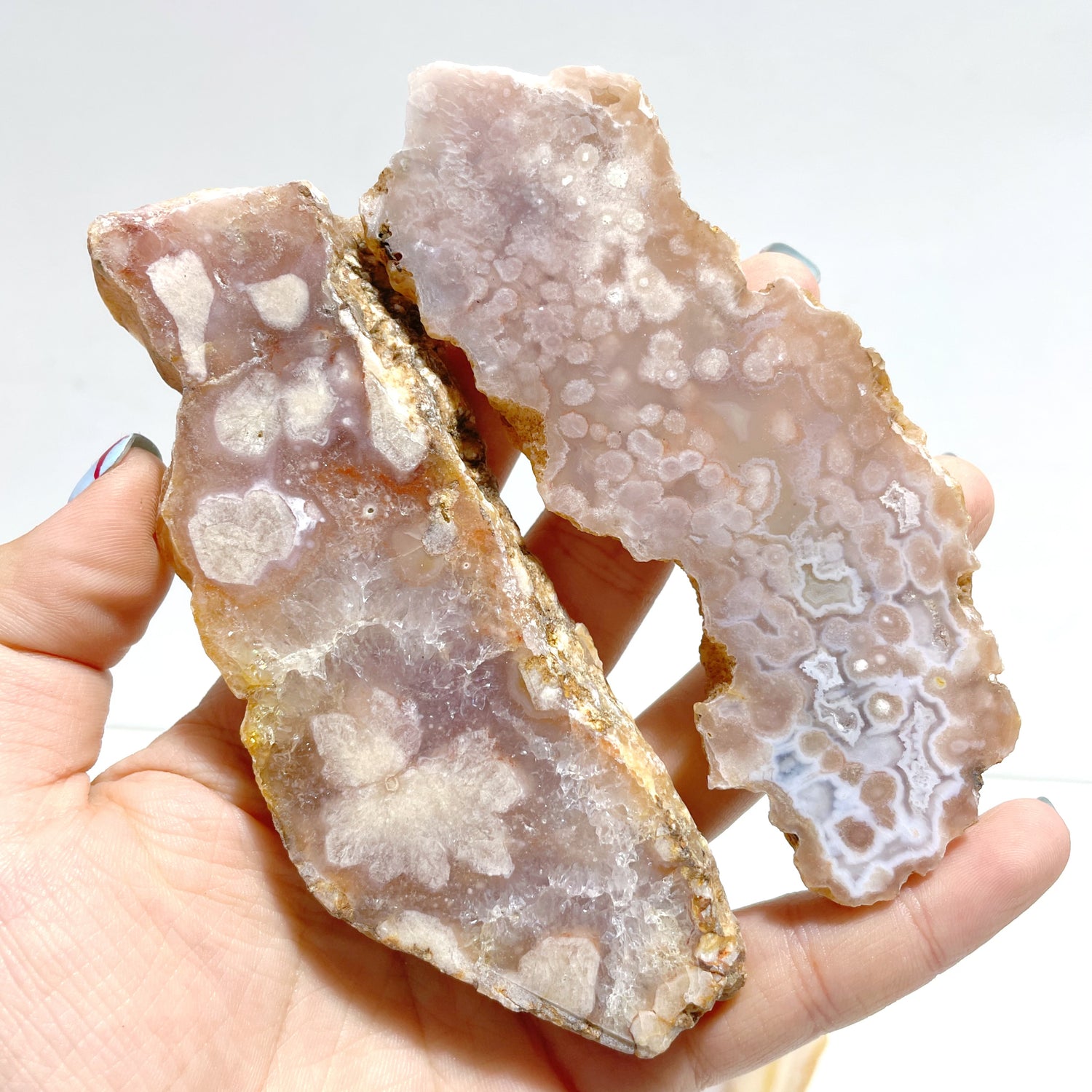 31 Pieces Beautiful Sakura Flower Agate Slab