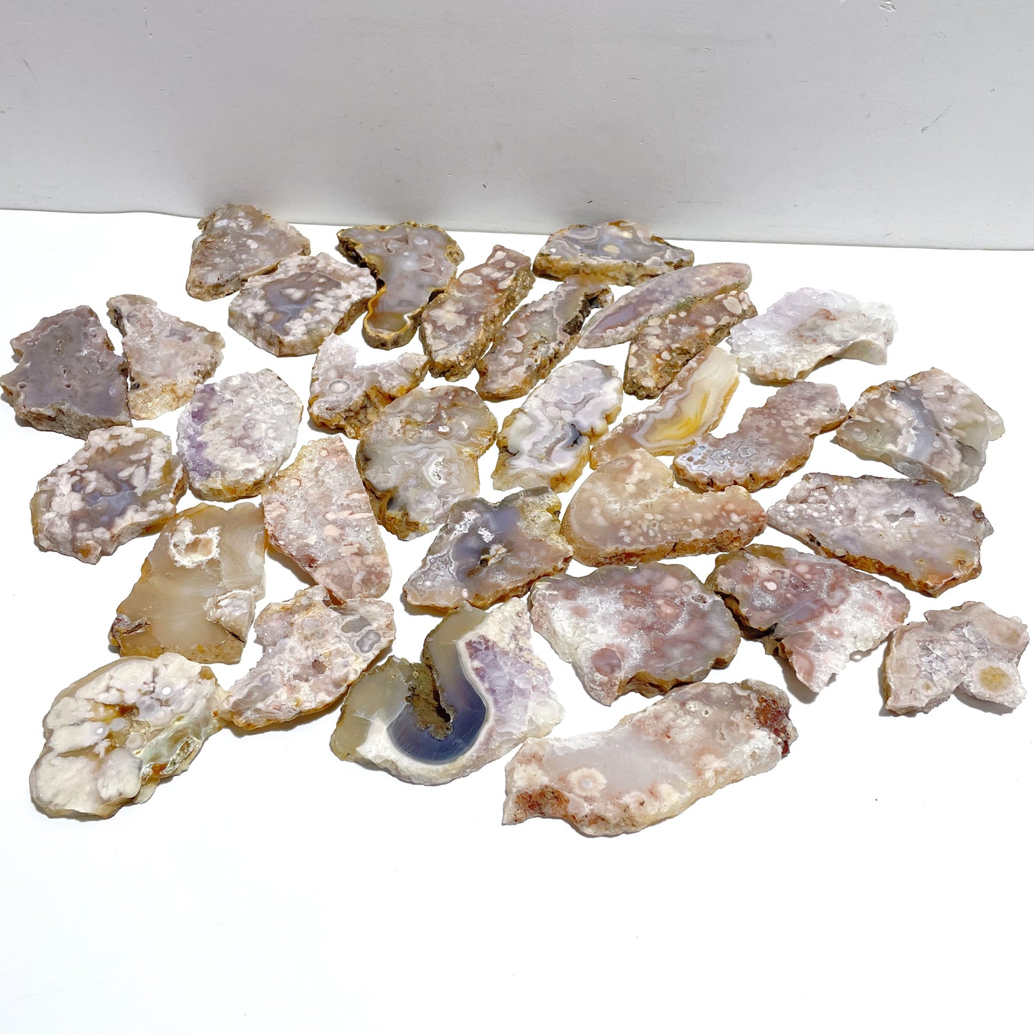 31 Pieces Beautiful Sakura Flower Agate Slab