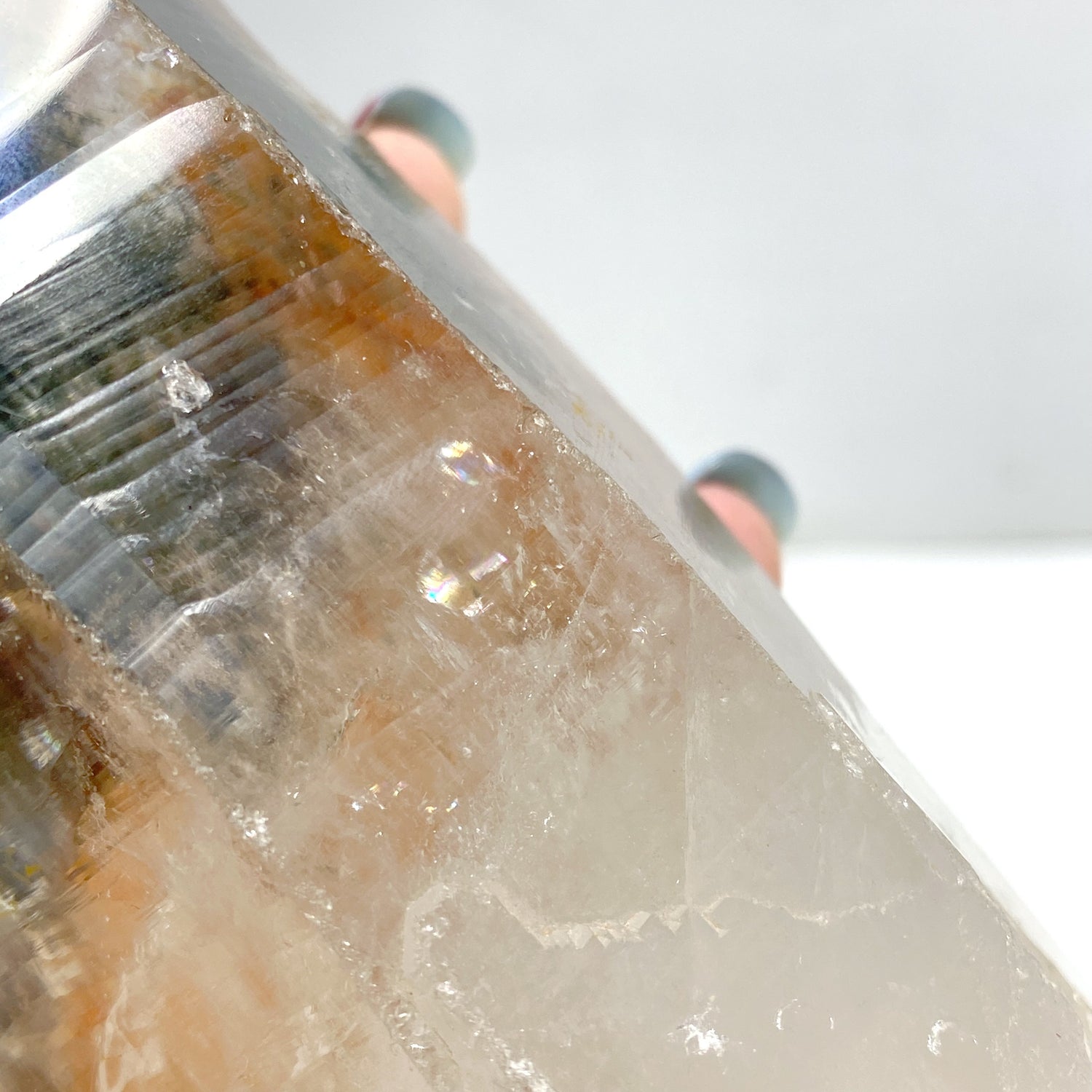 Garden Quartz Raw Bottom Point With Stand #3