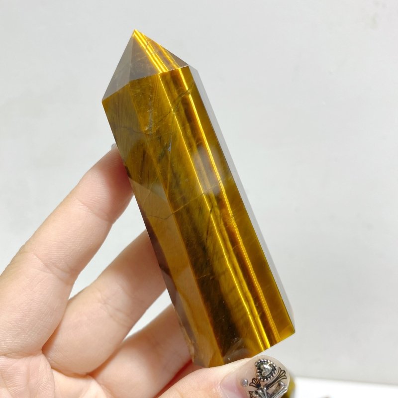 Fat Yellow Tiger Eye Point Wholesale -Wholesale Crystals
