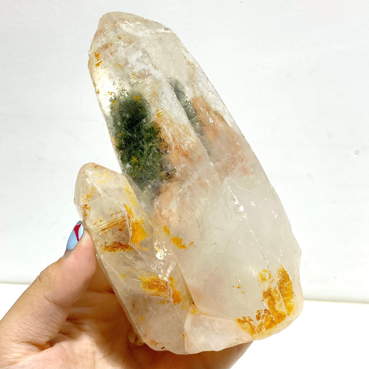 Garden Quartz Raw Bottom Point With Stand #3