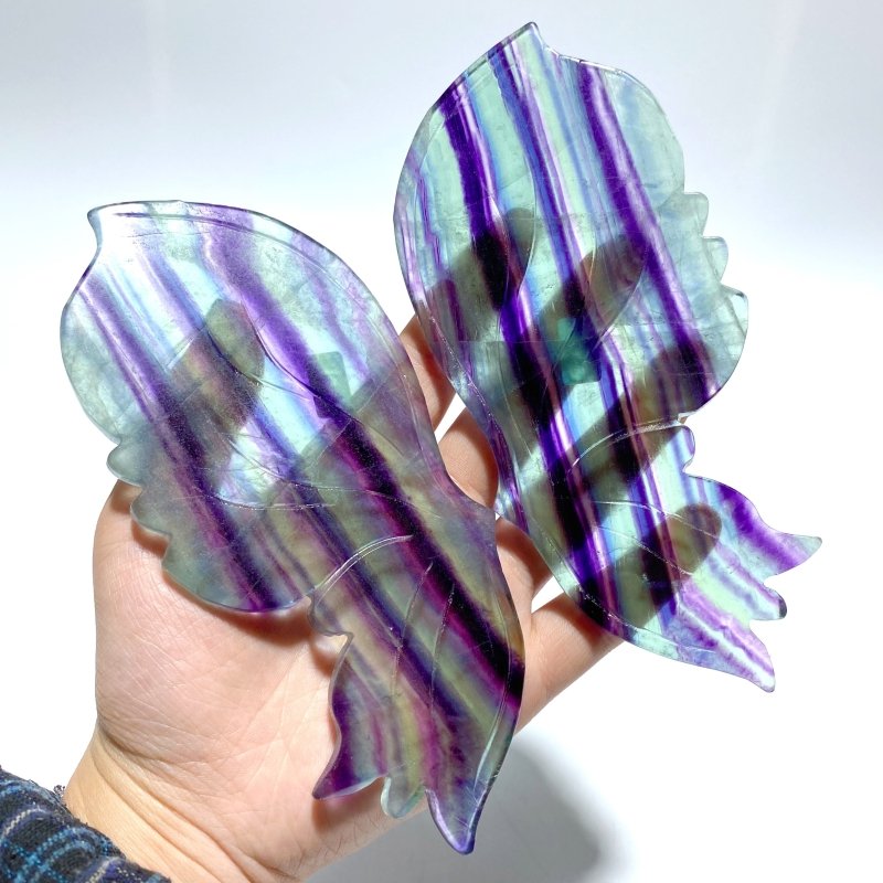 Fluorite Symmetry Butterfly Wing With Stand - Wholesale Crystals