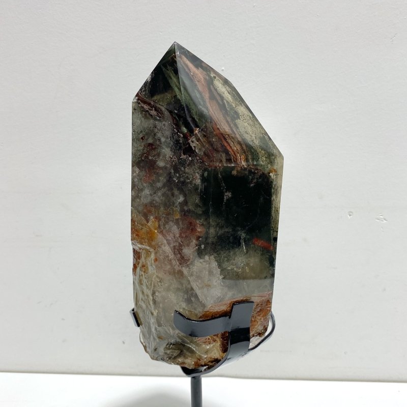 Garden Quartz Raw Bottom Point With Stand 2 - Wholesale Crystals