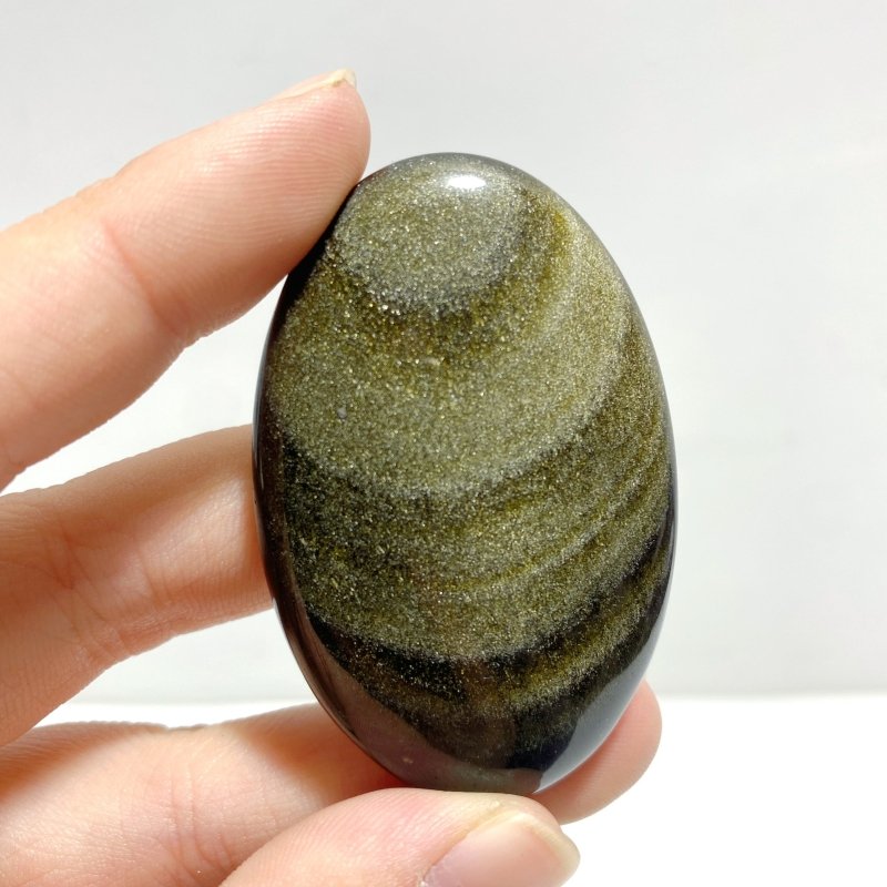 Gold Sheen Obsidian Palm Stone Wholesale - Wholesale Crystals