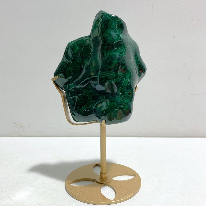 High Quality Beautiful Polished Malachite With Stand -Wholesale Crystals