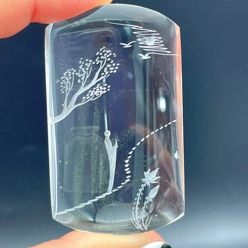 High Quality Buddhist Monk Bodhi Kensho Garden Quartz Inner Scene Carving(HGUD016) - Wholesale Crystals