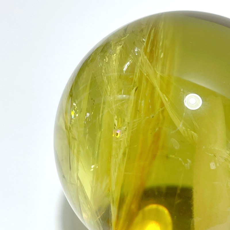 High Quality Citrine Spheres With Rainbow For Collection - Wholesale Crystals