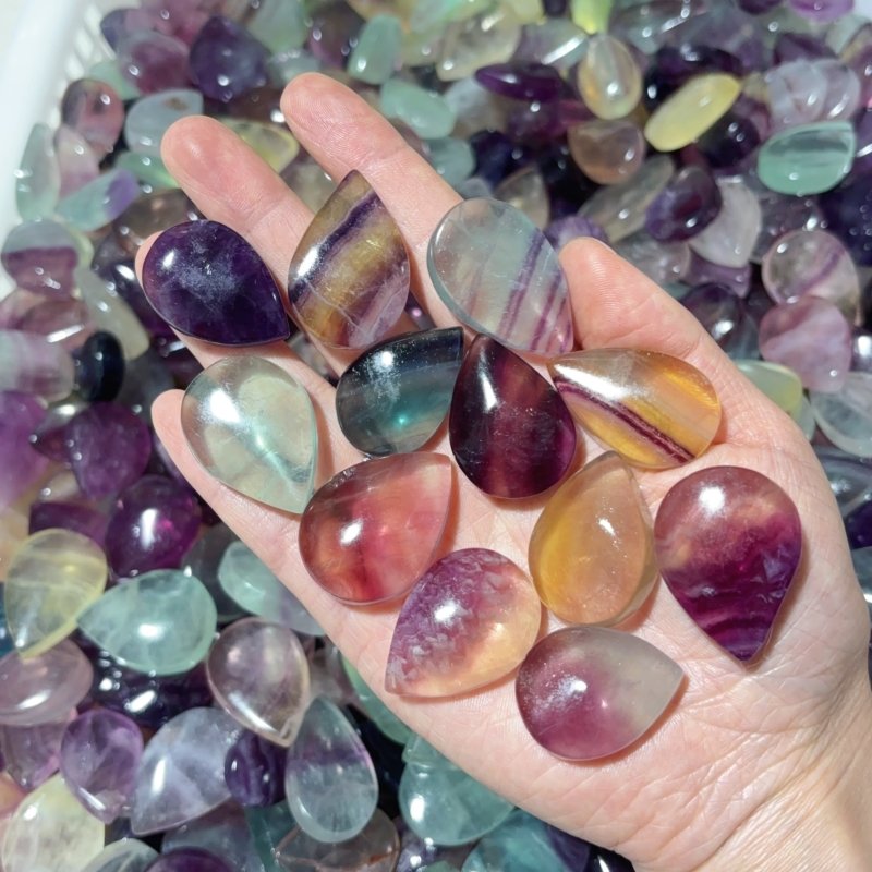 High Quality Rainbow Fluorite Teardrop Shape Crystal Wholesale -Wholesale Crystals