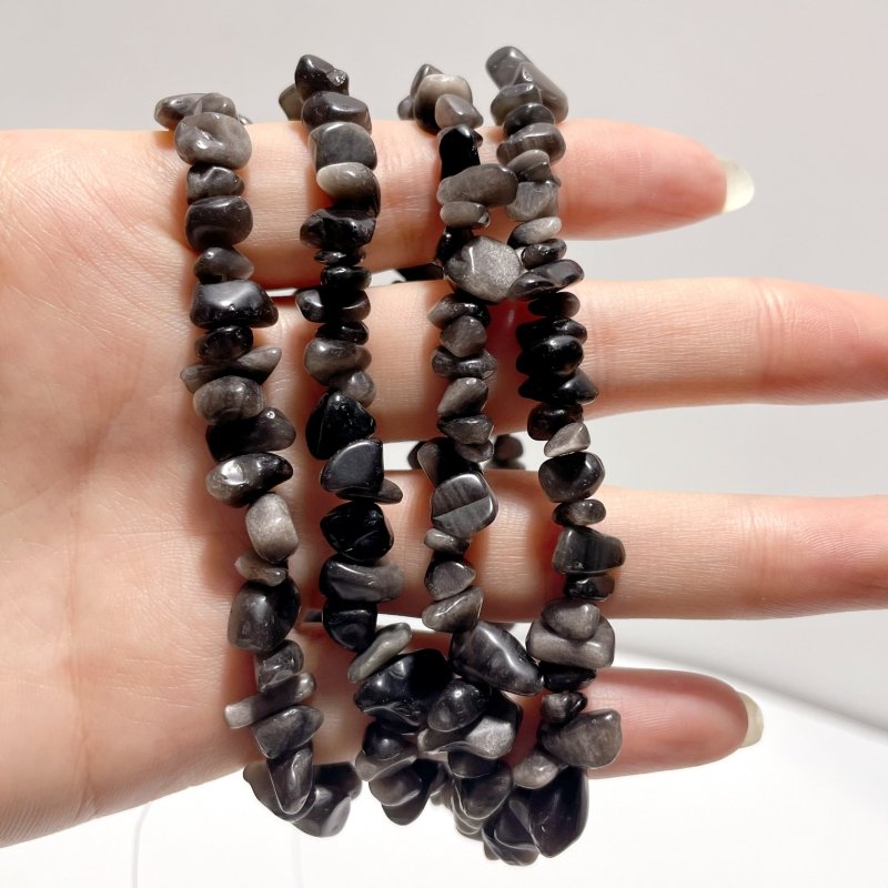 Irregular Crystal Chips Stone DIY Black Tourmaline Lepidolite Loose Beads #5 - Wholesale Crystals
