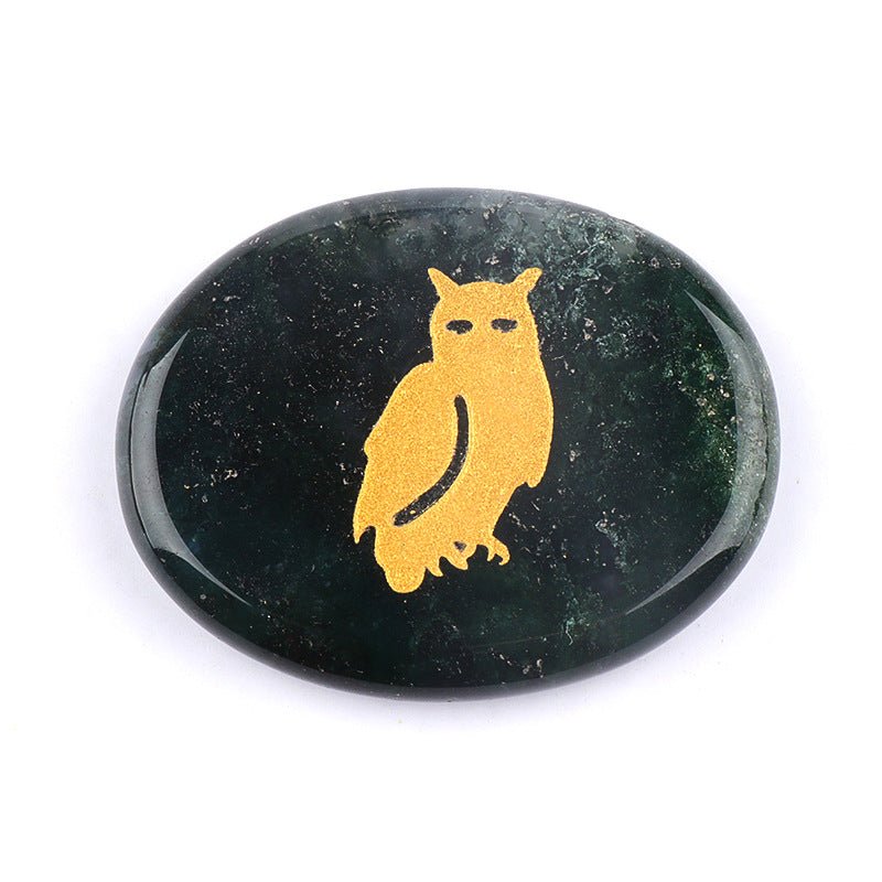 KS2392 - 35*45mm Animal Oval Slice Crystal Laser Engraving -Wholesale Crystals