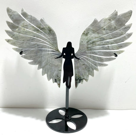 Labradorite Angel Wing Carving With Stand - Wholesale Crystals