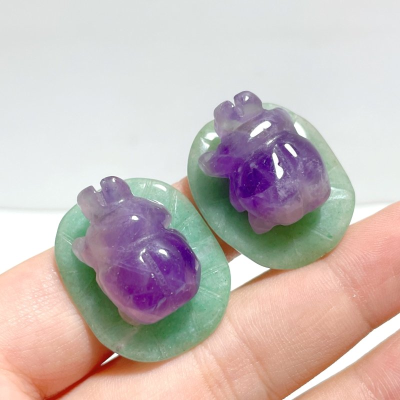 Ladybug On Leaf Mini Carving Wholesale Green Aventurine Chevron Amethyst Tiger Eye - Wholesale Crystals