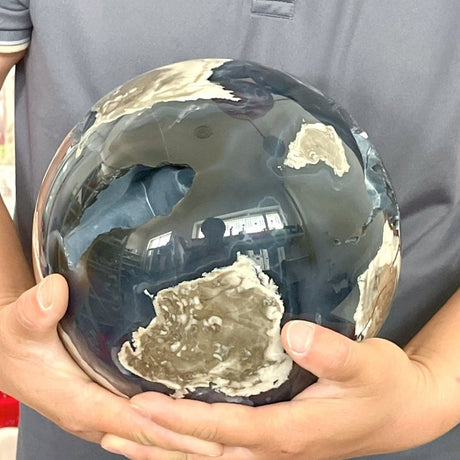 Large 21.2cm Volcano Agate Sphere Ball (UV - Reactive) - Wholesale Crystals