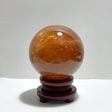 Large 22.2cm Yellow Calcite Flash Sphere Ball With Rainbow - Wholesale Crystals