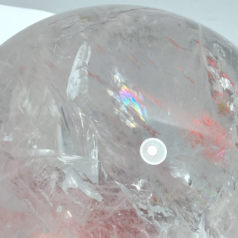 Large 23.8cm Rare Clear Quartz Sphere With Rainbow For Collection - Wholesale Crystals