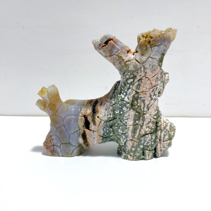 Large 8th Vein Ocean Jasper Leopard Carving - Wholesale Crystals