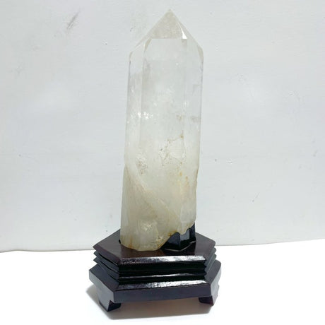 Large Clear Quartz Tower Point Ornaments With Stand - Wholesale Crystals
