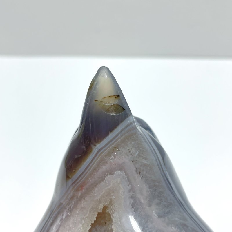 Large Druzy Geode Agate Penguin Carving(Natural Crack) - Wholesale Crystals