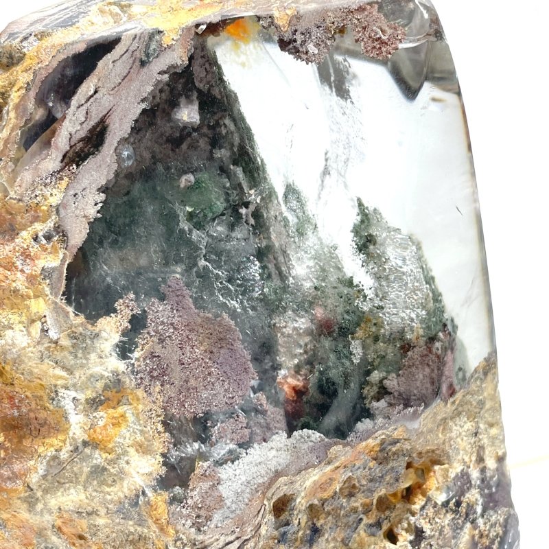 Large Garden Quartz Enhydro Quartz Tower Point With Rainbow - Wholesale Crystals