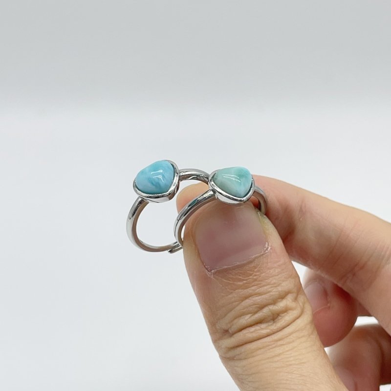 Larimar Heart Ring Crystal Wholesale - Wholesale Crystals