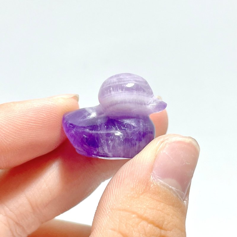 Mini Chevron Amethyst Duck Carving Wholesale - Wholesale Crystals