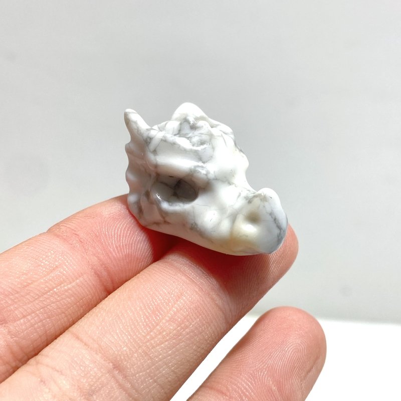 Mini Pink Opal Howlite Dragon Head Carving Wholesale - Wholesale Crystals
