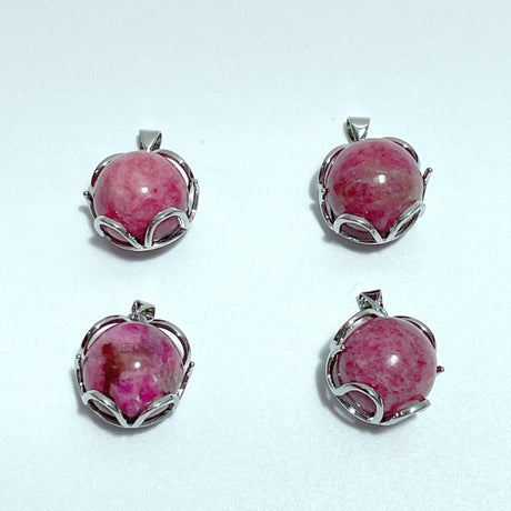 Mini Rhodonite Sphere Pendant Wholesale - Wholesale Crystals