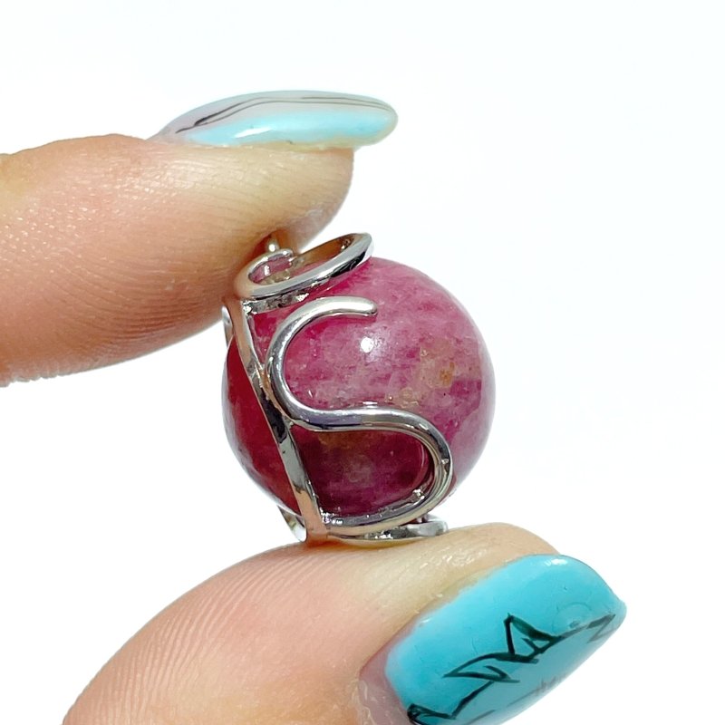 Mini Rhodonite Sphere Pendant Wholesale - Wholesale Crystals