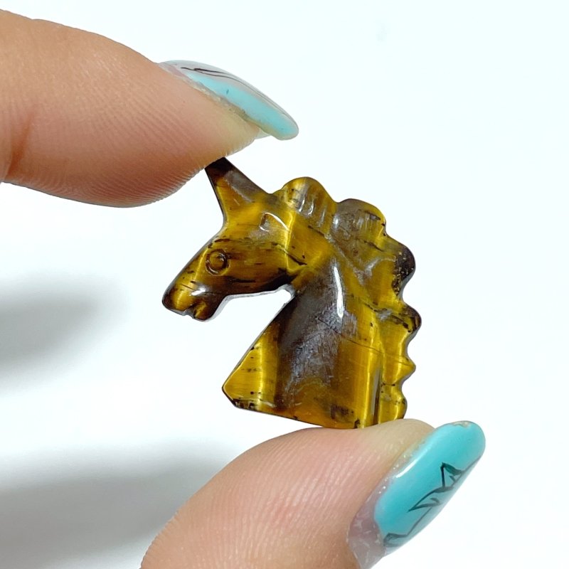 Mini Tiger Eye Unicorn Carving Wholesale - Wholesale Crystals