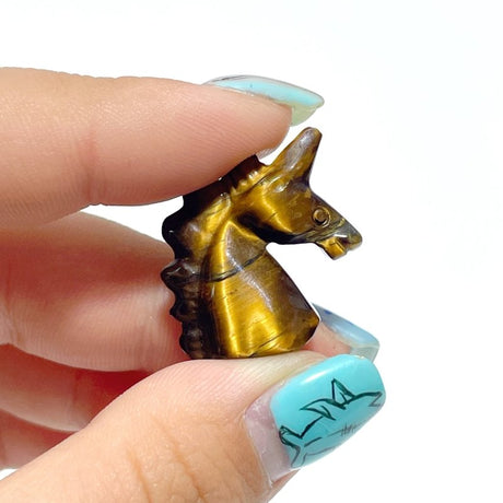Mini Tiger Eye Unicorn Carving Wholesale - Wholesale Crystals