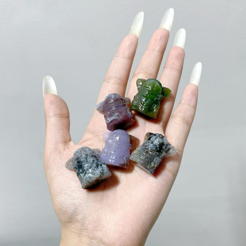 Mini Yoda Carving Wholesale Kambaba Jasper Ocean Jasper - Wholesale Crystals