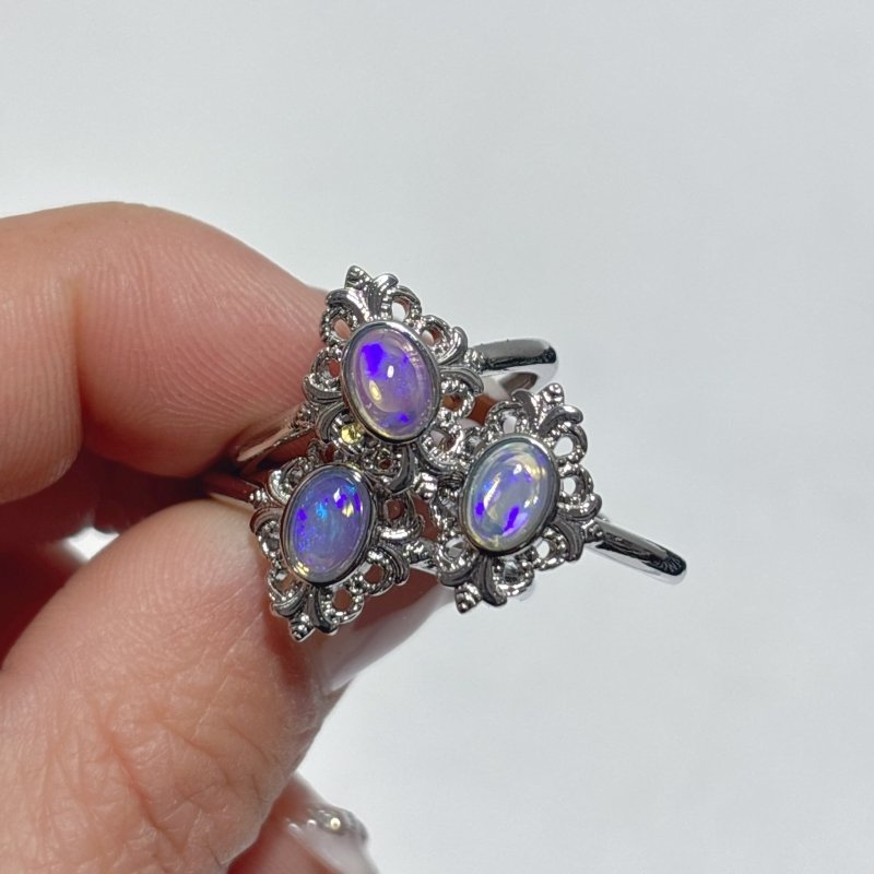 Natural Opal Flower Ring Wholesale - Wholesale Crystals