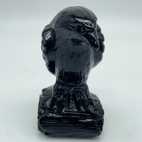 Obsidian Eagle Standing On The Wood Carving Wholesale -Wholesale Crystals