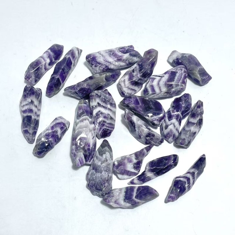 Polished Chevron Amethyst Scepter Magic Wand Wholesale - Wholesale Crystals
