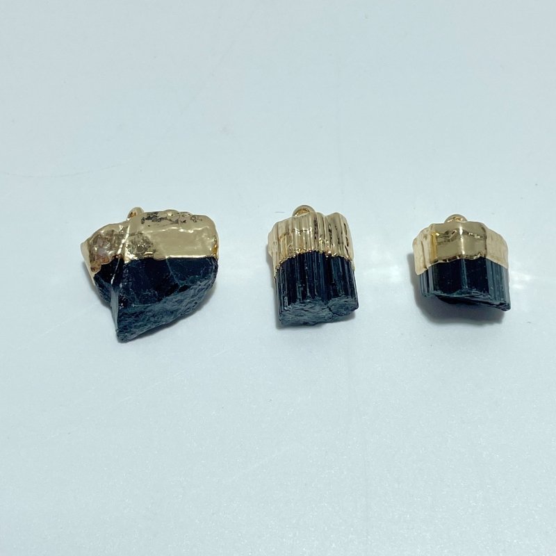 Raw Crystal Stones Pendant Wholesale Black Tourmaline Amethyst Aura Clear Quartz - Wholesale Crystals