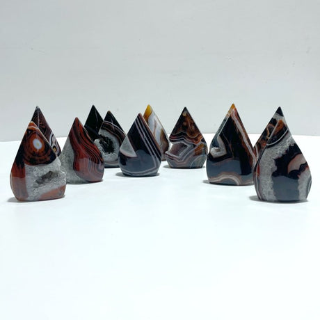 Red&Black Stripe Agate Mixed Quartz Arrow Head Shape Wholesale - Wholesale Crystals