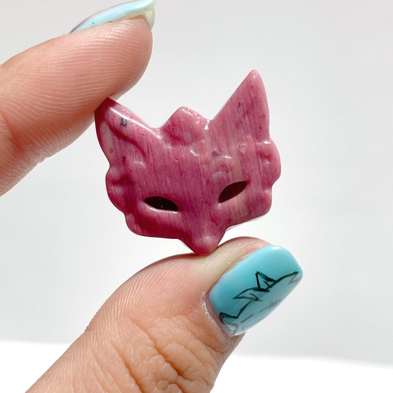 Rhodonite Fox Face Carving Wholesale - Wholesale Crystals