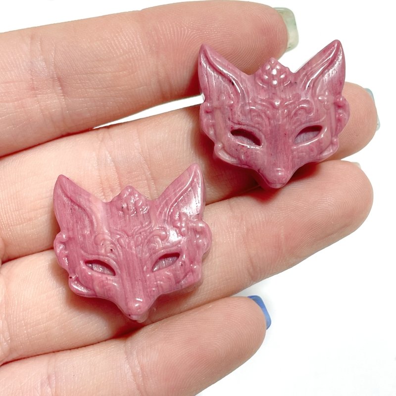 Rhodonite Fox Face Carving Wholesale - Wholesale Crystals
