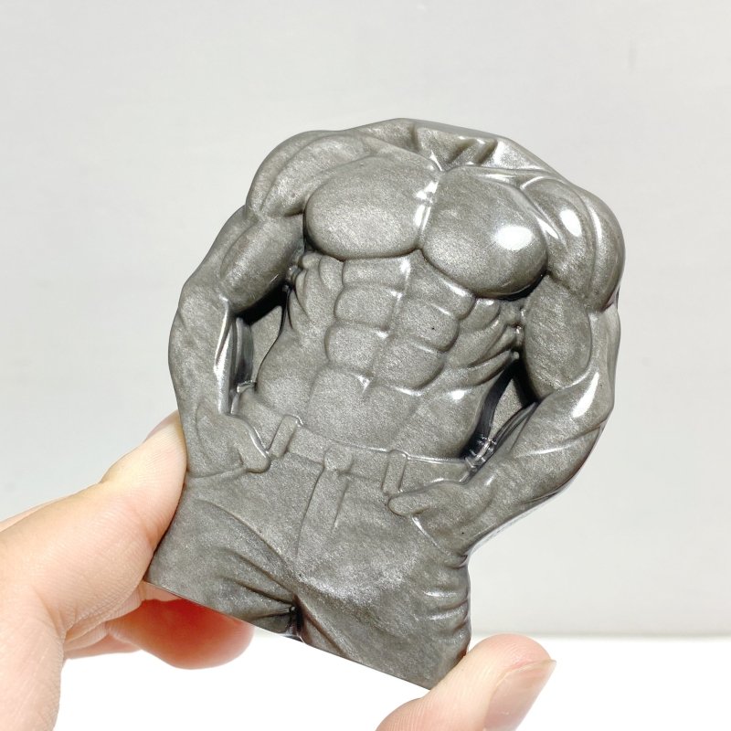 Silver Sheen Obsidian Male Body Carving Wholesale -Wholesale Crystals