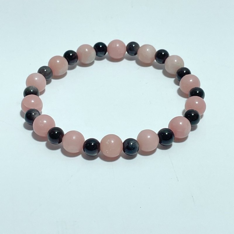 Silver Sheen Obsidian Pink Opal DIY Bracelet Wholesale Original Design - Wholesale Crystals