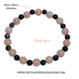 Silver Sheen Obsidian Pink Opal DIY Bracelet Wholesale Original Design - Wholesale Crystals