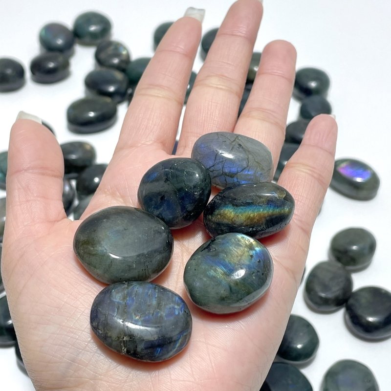 Small Flash Dark Labradorite Tumbled Wholesale - Wholesale Crystals