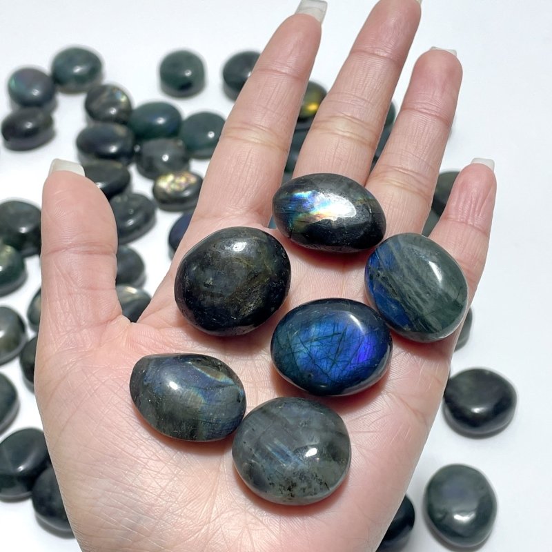 Small Flash Dark Labradorite Tumbled Wholesale - Wholesale Crystals