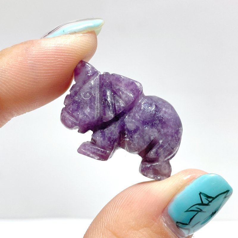 Small Lepidolite Elephant Carving Wholesale - Wholesale Crystals