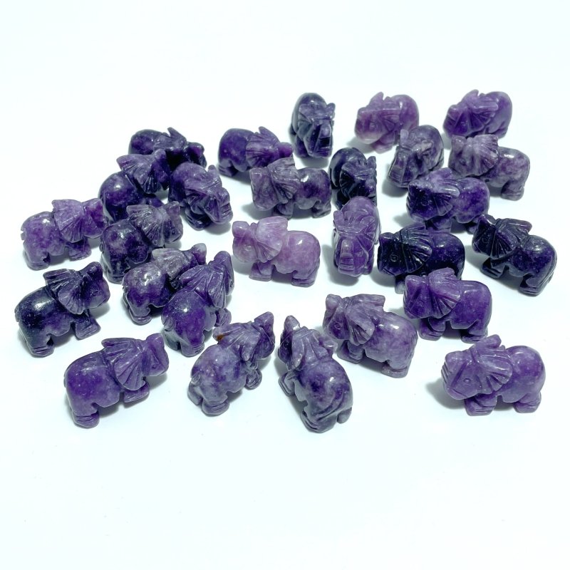 Small Lepidolite Elephant Carving Wholesale - Wholesale Crystals